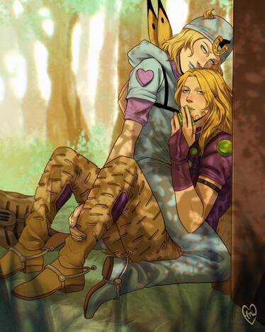 Johnny and Gyro from Steel Ball Run (jojo)